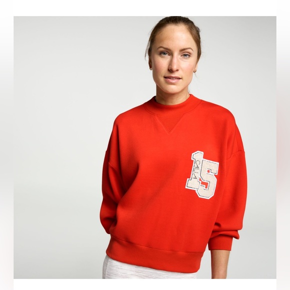 Calia Tops - NWT Calia Pique Scuba Neck Red Sweatshirt Sz XL $98